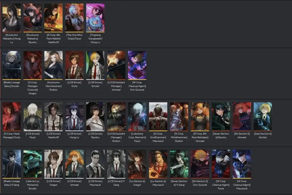 Limbus Company Tier List